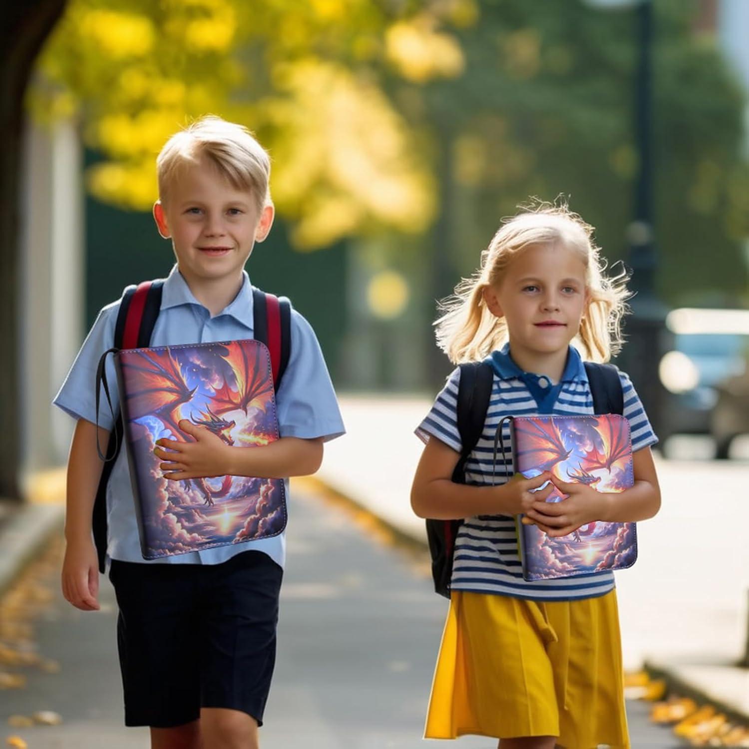 Carpeta de Cartas Fweel Dragón de Fuego 400 Cartas 100 Páginas