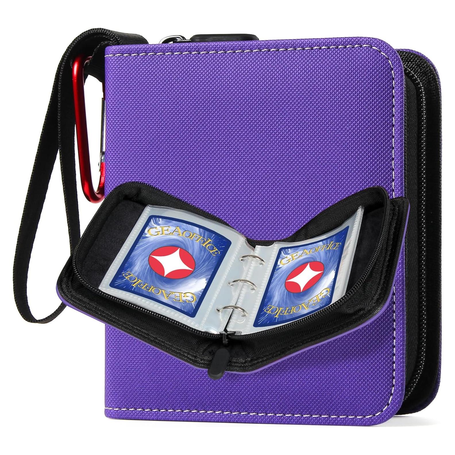 Mini Carpeta de Tarjetas GEAoffice 1 Bolsillo Púrpura 80 Tarjetas