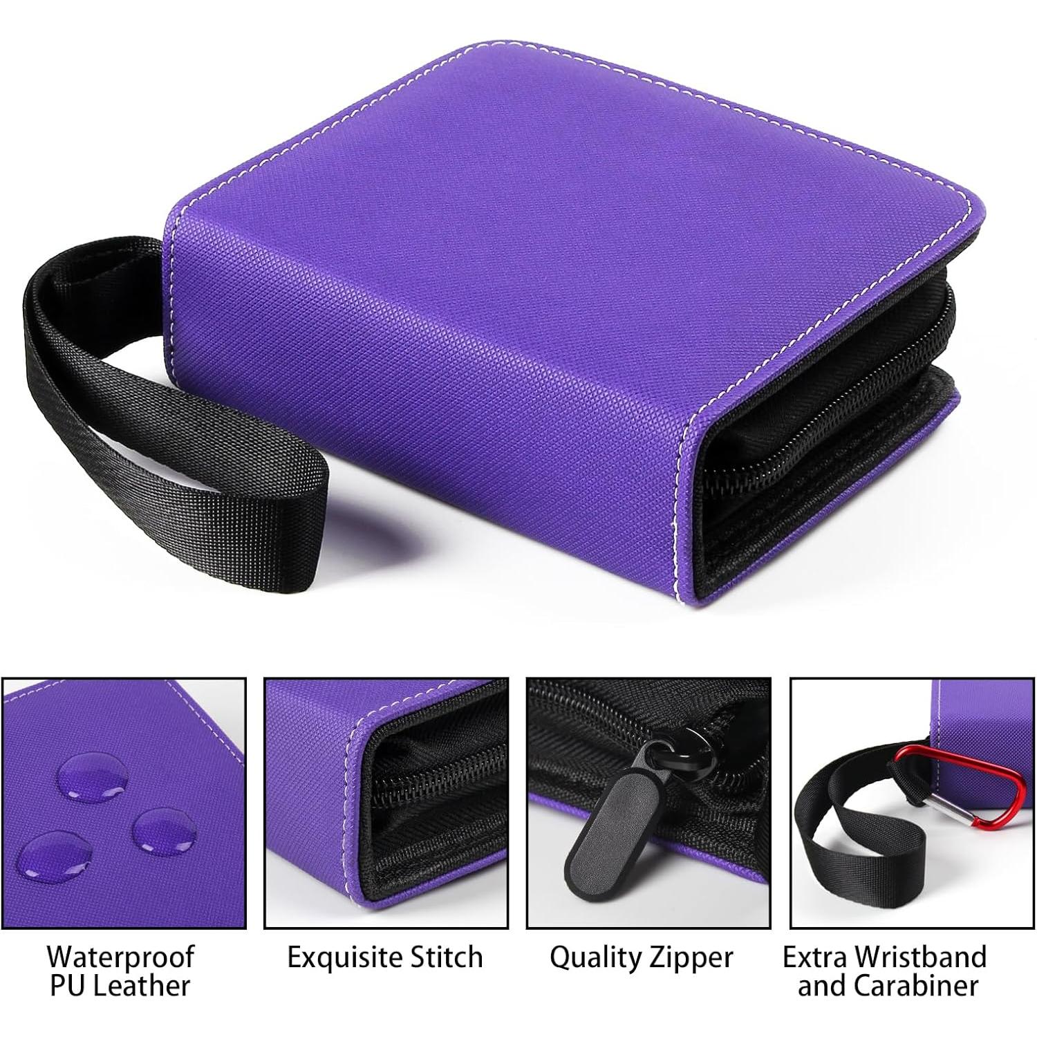 Mini Carpeta de Tarjetas GEAoffice 1 Bolsillo Púrpura 80 Tarjetas