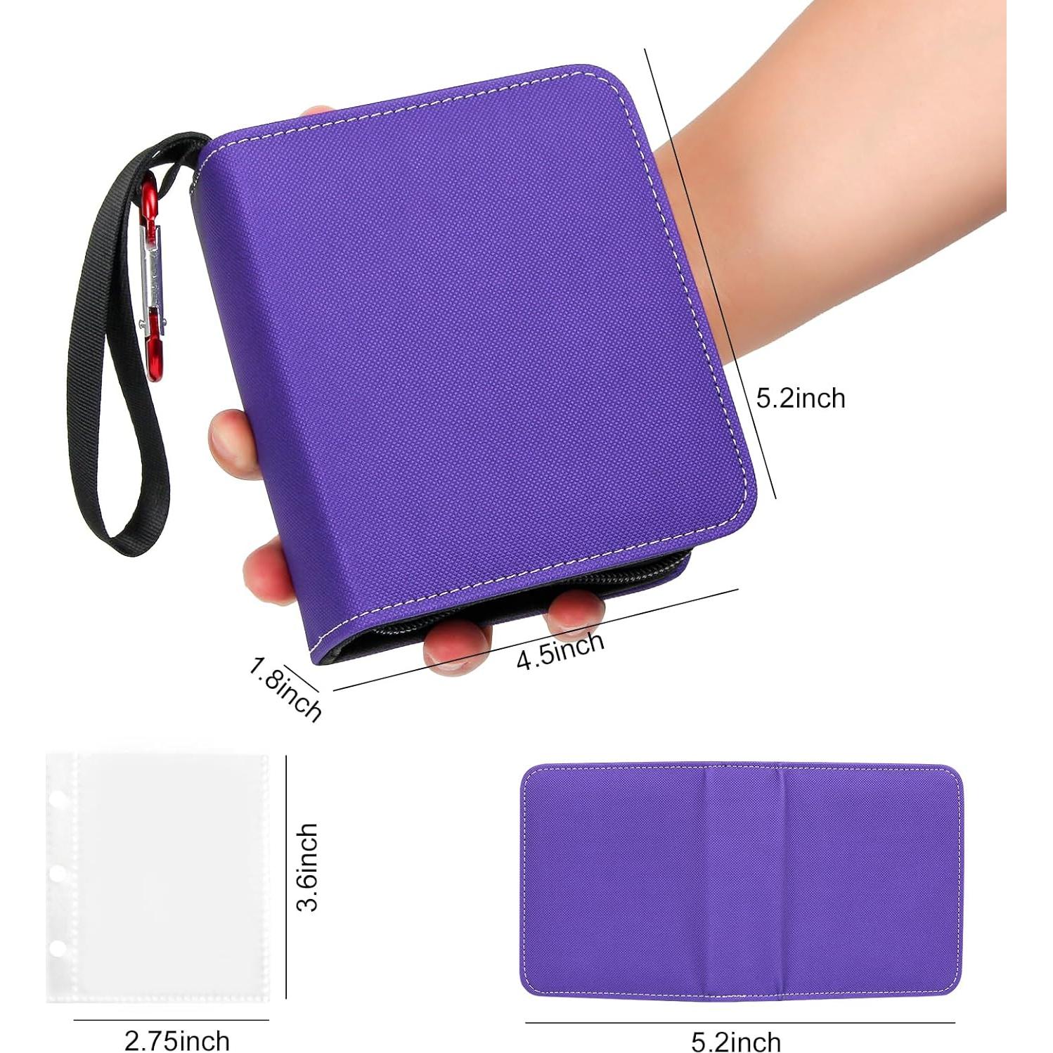 Mini Carpeta de Tarjetas GEAoffice 1 Bolsillo Púrpura 80 Tarjetas