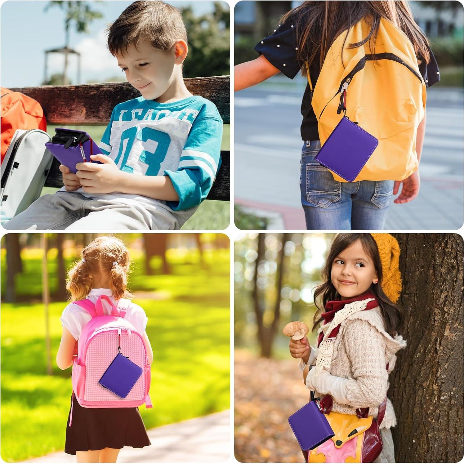 Mini Carpeta de Tarjetas GEAoffice 1 Bolsillo Púrpura 80 Tarjetas