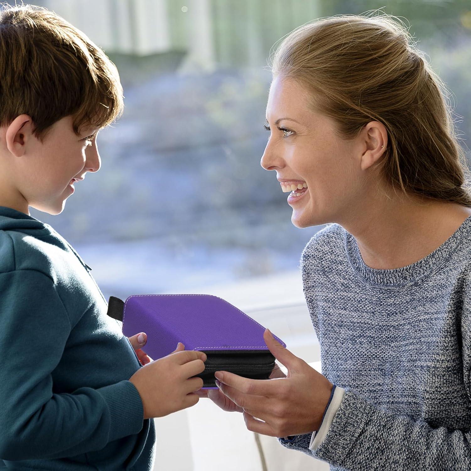 Mini Carpeta de Tarjetas GEAoffice 1 Bolsillo Púrpura 80 Tarjetas