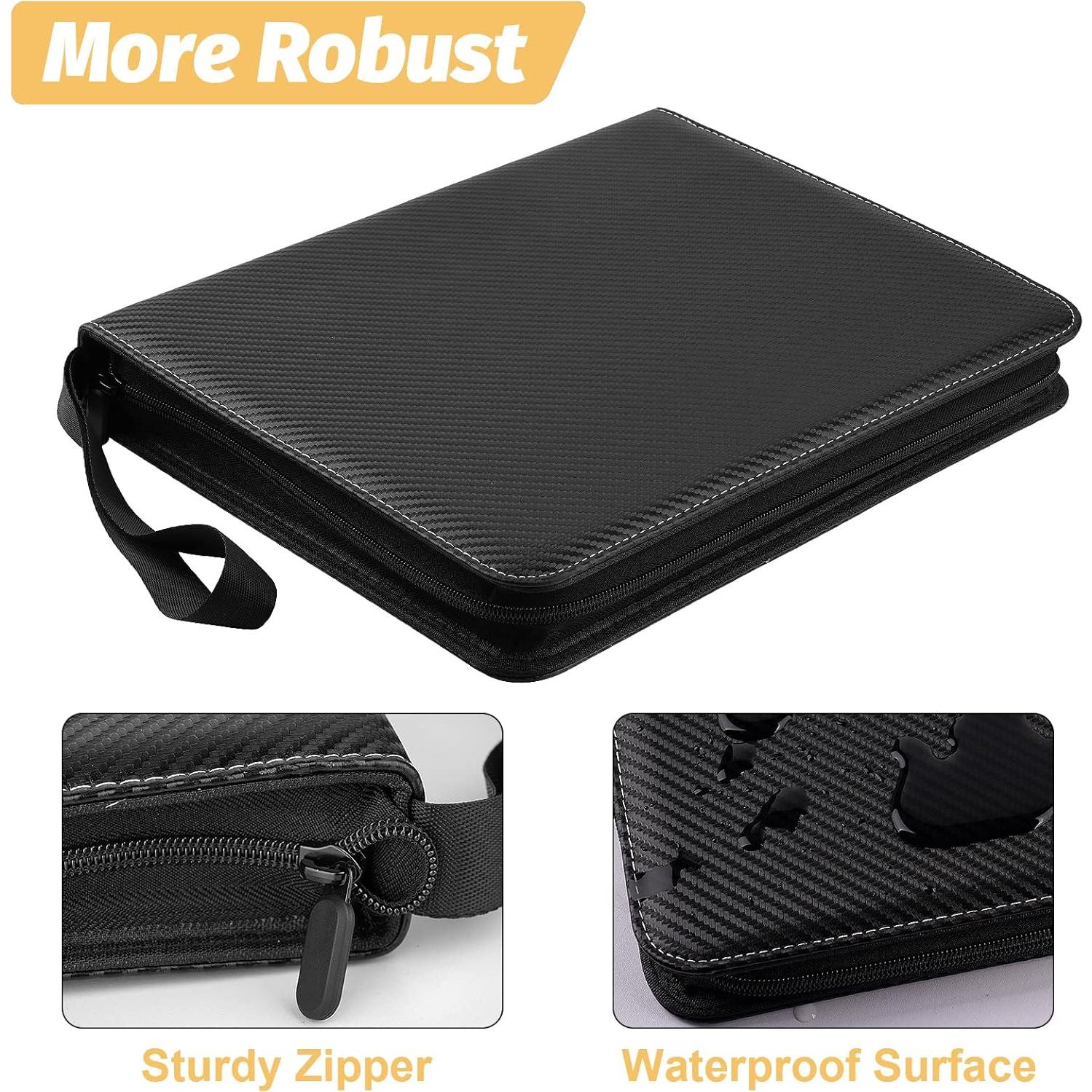 Carpeta de Cartas GERMUN 9 Bolsillos 900 Cartas Negra