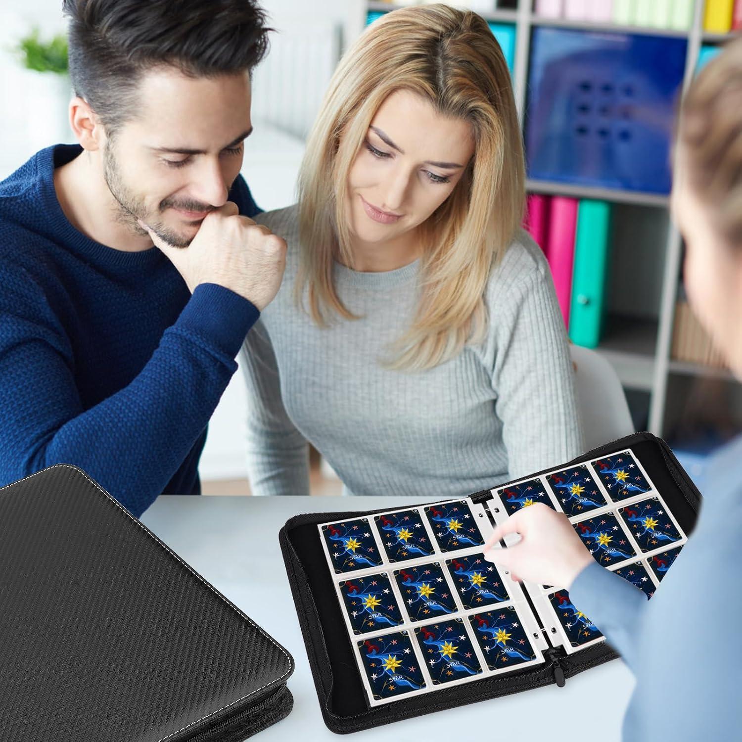 Carpeta de Cartas GERMUN 9 Bolsillos 900 Cartas Negra