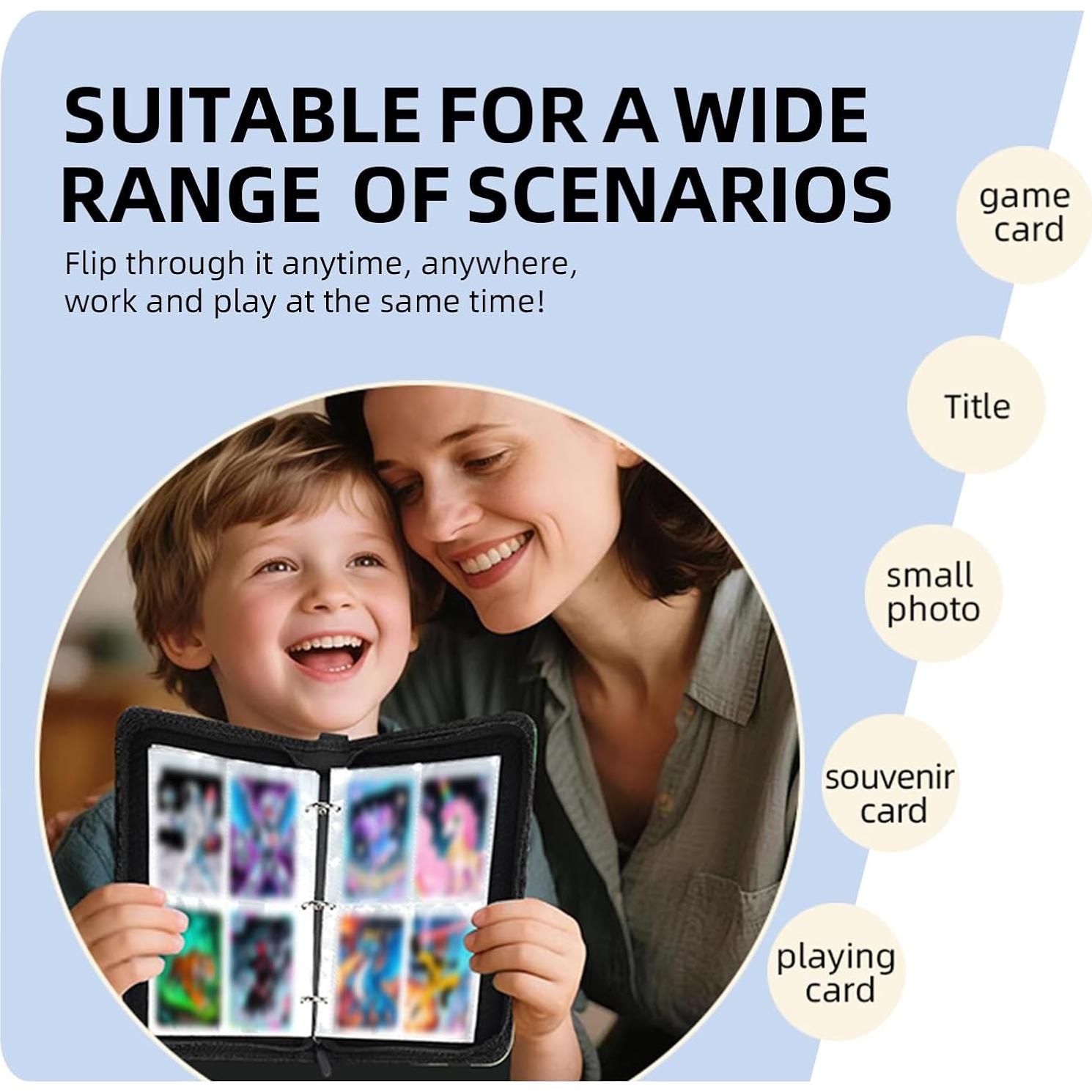 Carpeta de Cartas Quazextr 400 Bolsillos PU Premium Púrpura