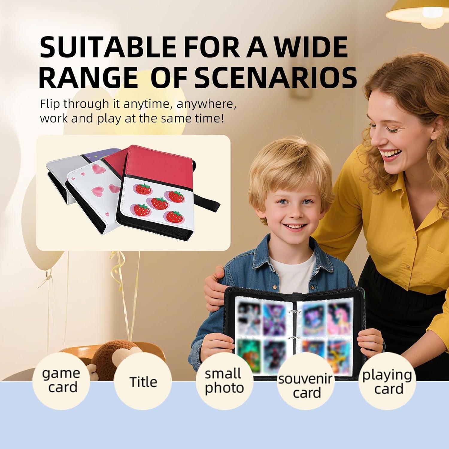 Carpeta de Cartas Quazextr 400 Bolsillos PU Premium Púrpura