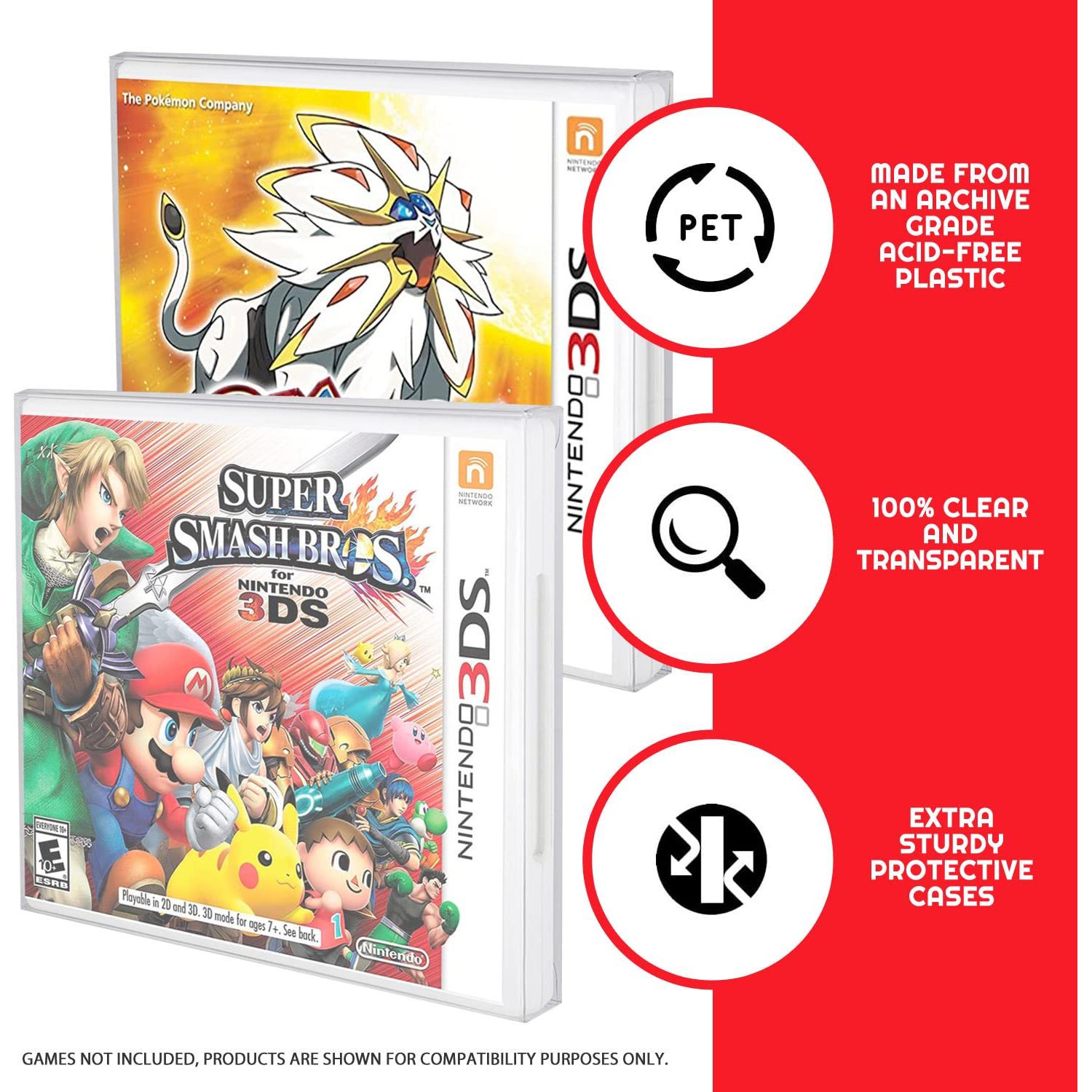 Protectores de Caja de Juegos Nintendo 3DS EVORETRO 25 Unidades