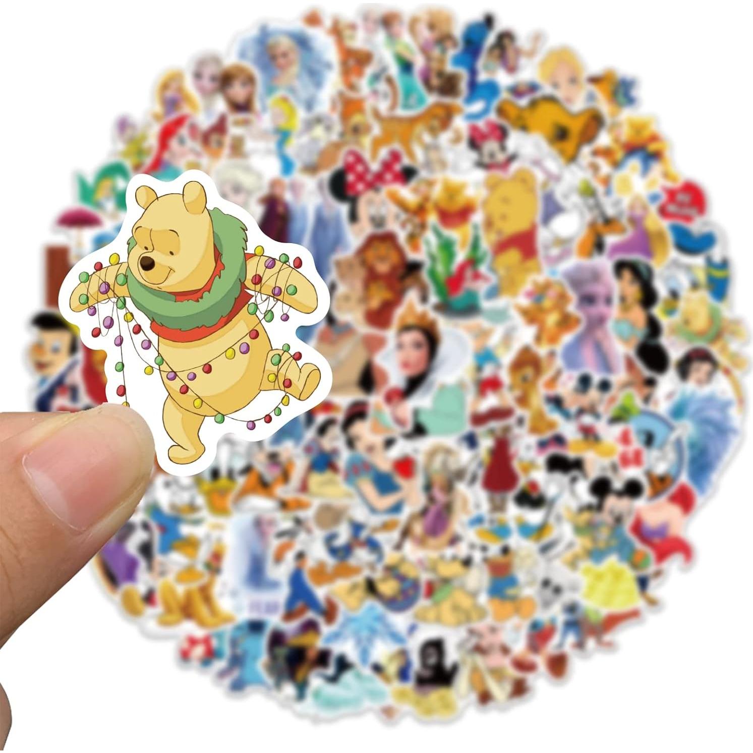 100 Stickers Disney Kawaii Impermeables OYZX para Decorar