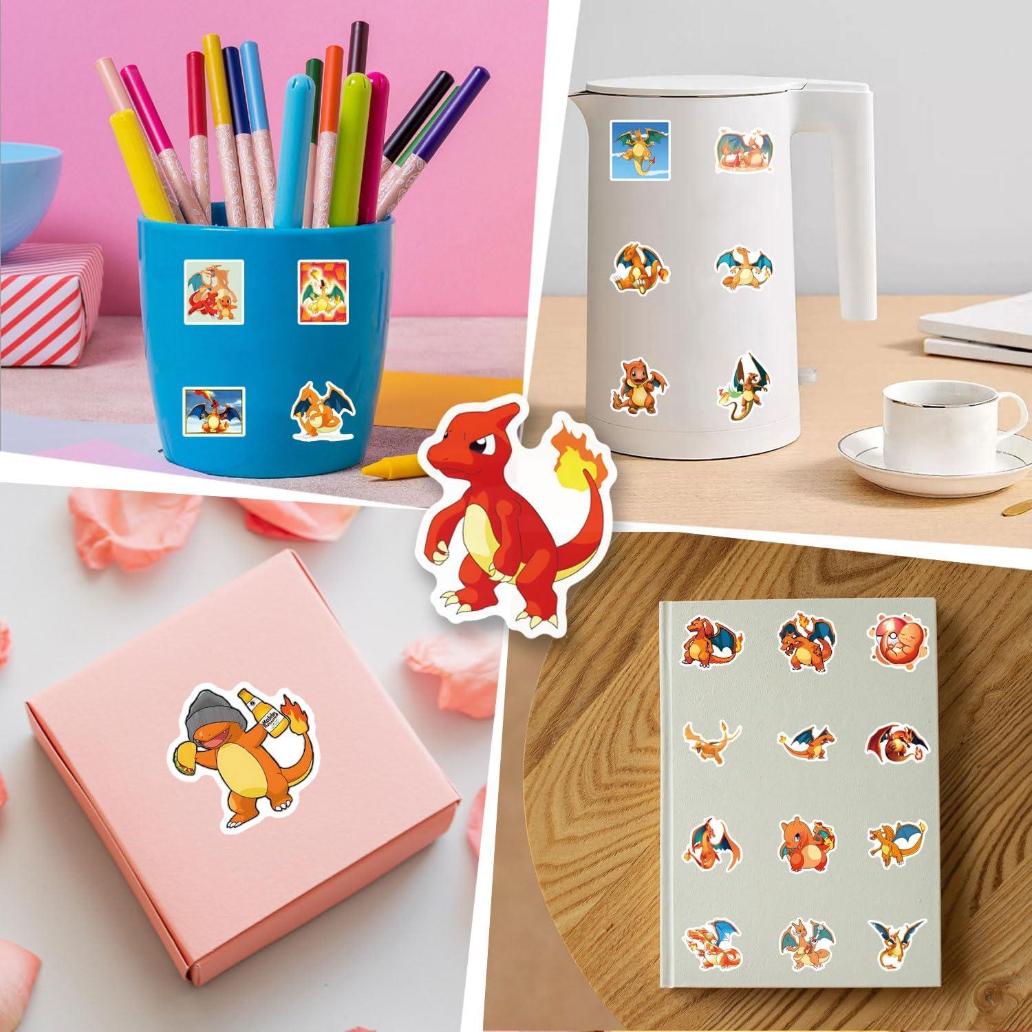 63 Calcomanías de Anime DAWINRK Vinilo Impermeable Rosa