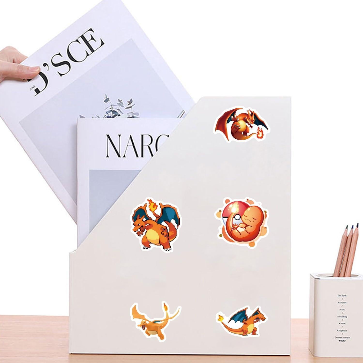 63 Calcomanías de Anime DAWINRK Vinilo Impermeable Rosa