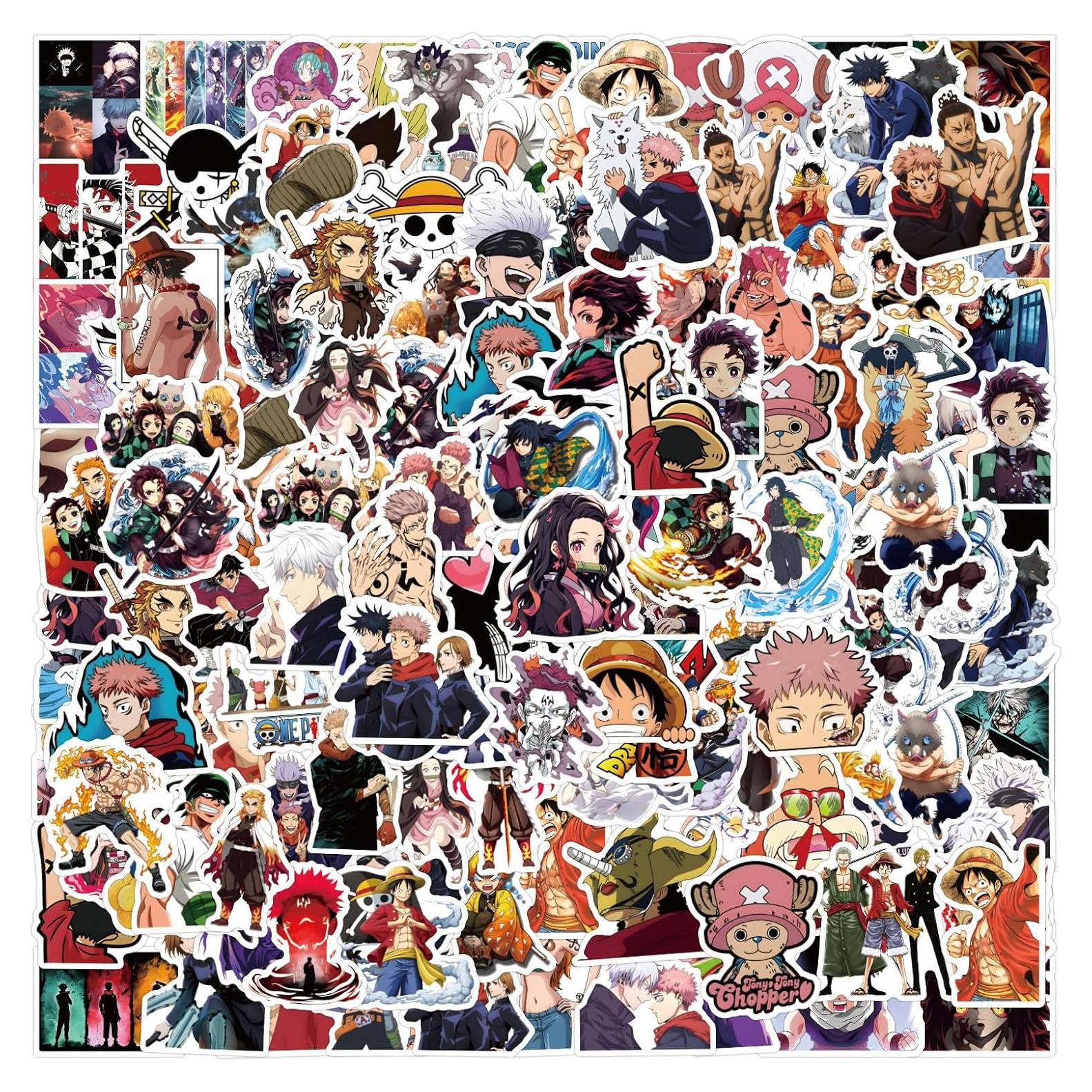 Paquete de 200 Stickers de Manga WYKDAG Impermeables 5-7.6 cm