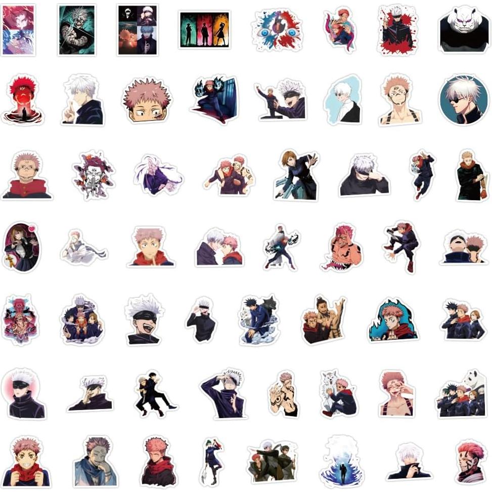 Paquete de 200 Stickers de Manga WYKDAG Impermeables 5-7.6 cm