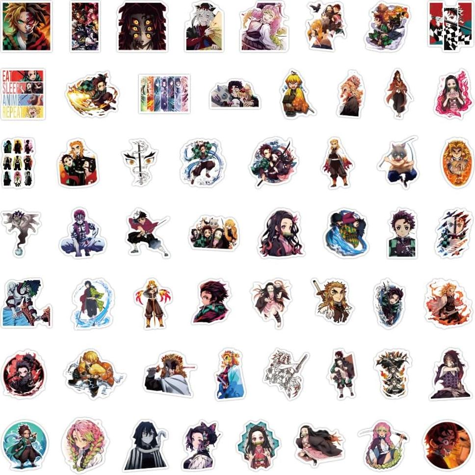 Paquete de 200 Stickers de Manga WYKDAG Impermeables 5-7.6 cm