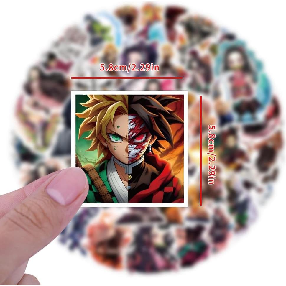 Paquete de 200 Stickers de Manga WYKDAG Impermeables 5-7.6 cm