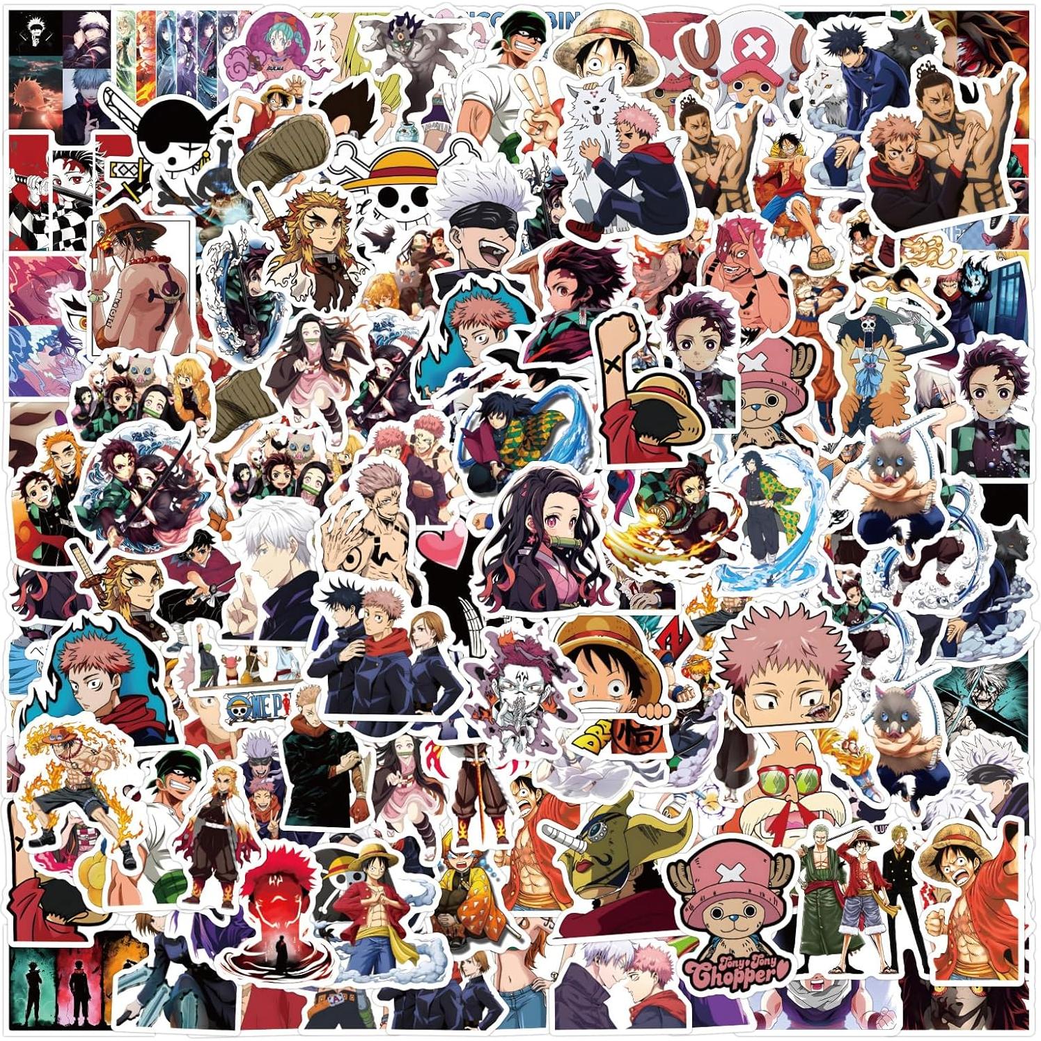 Paquete de 200 Stickers de Manga WYKDAG Impermeables 5-7.6 cm
