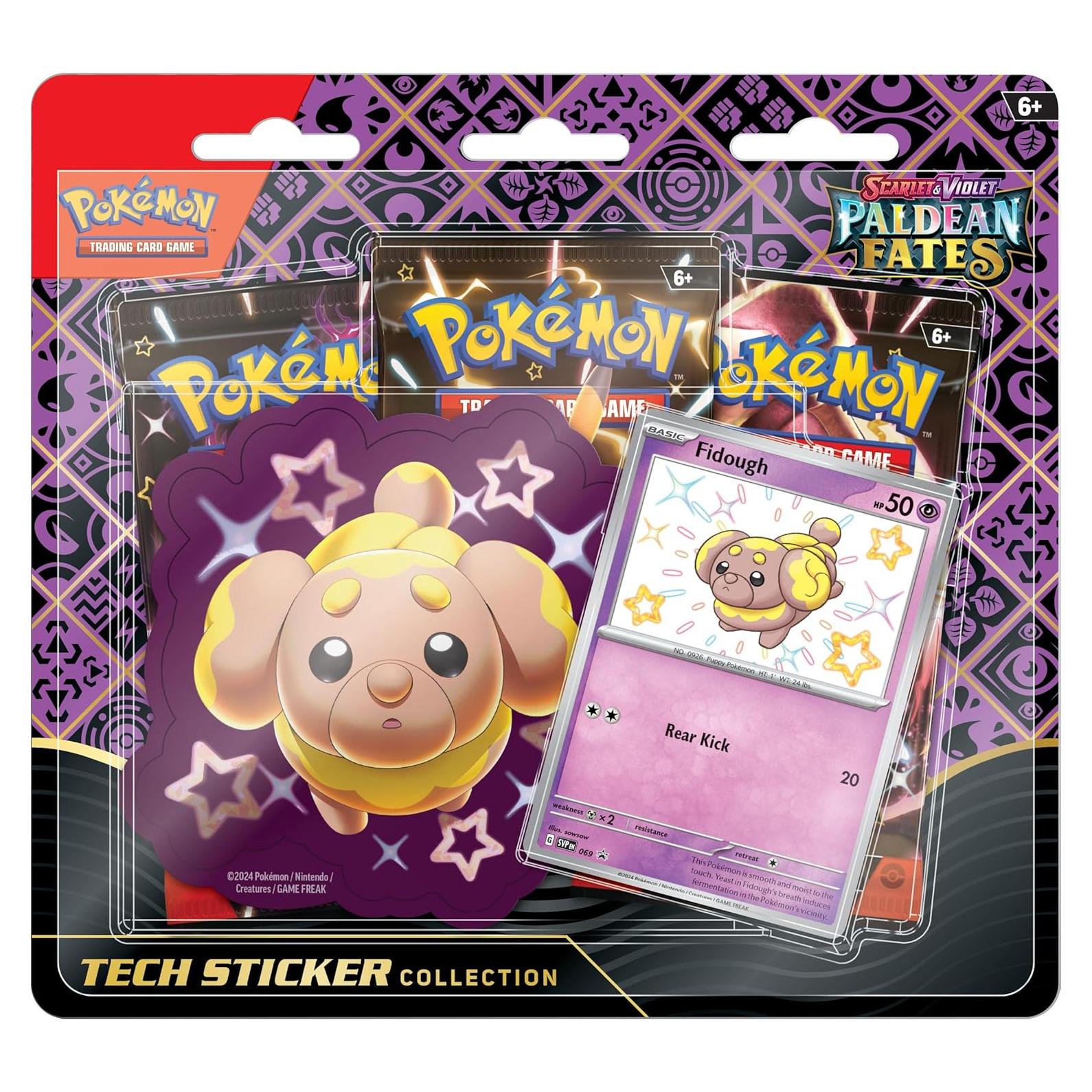 Colección de Stickers Pokémon TCG Fidough Brillante 2023
