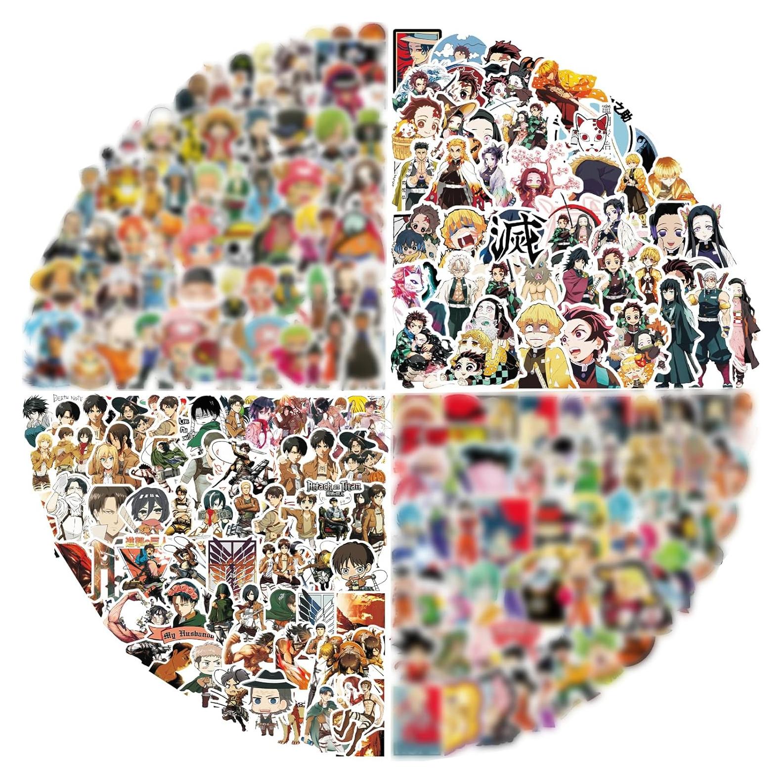 Paquete de 300 Stickers de Anime Arme - Vinilo Impermeable