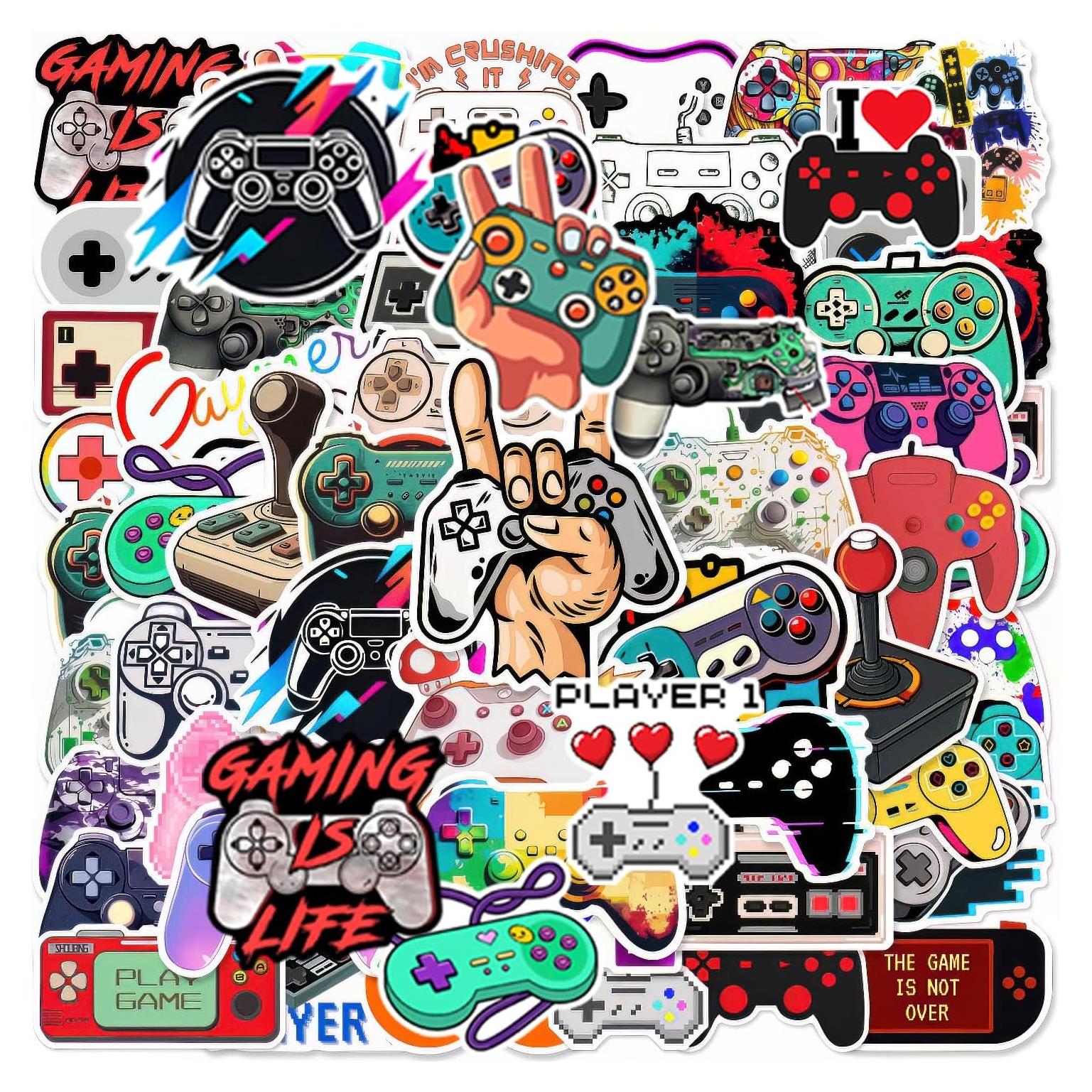 50 Calcomanías de Videojuegos LINBABAFA Impermeables 7.9x6.4cm