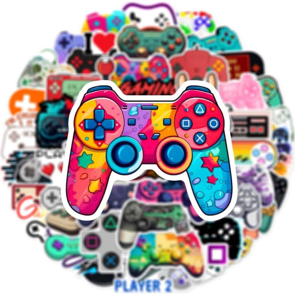 50 Calcomanías de Videojuegos LINBABAFA Impermeables 7.9x6.4cm