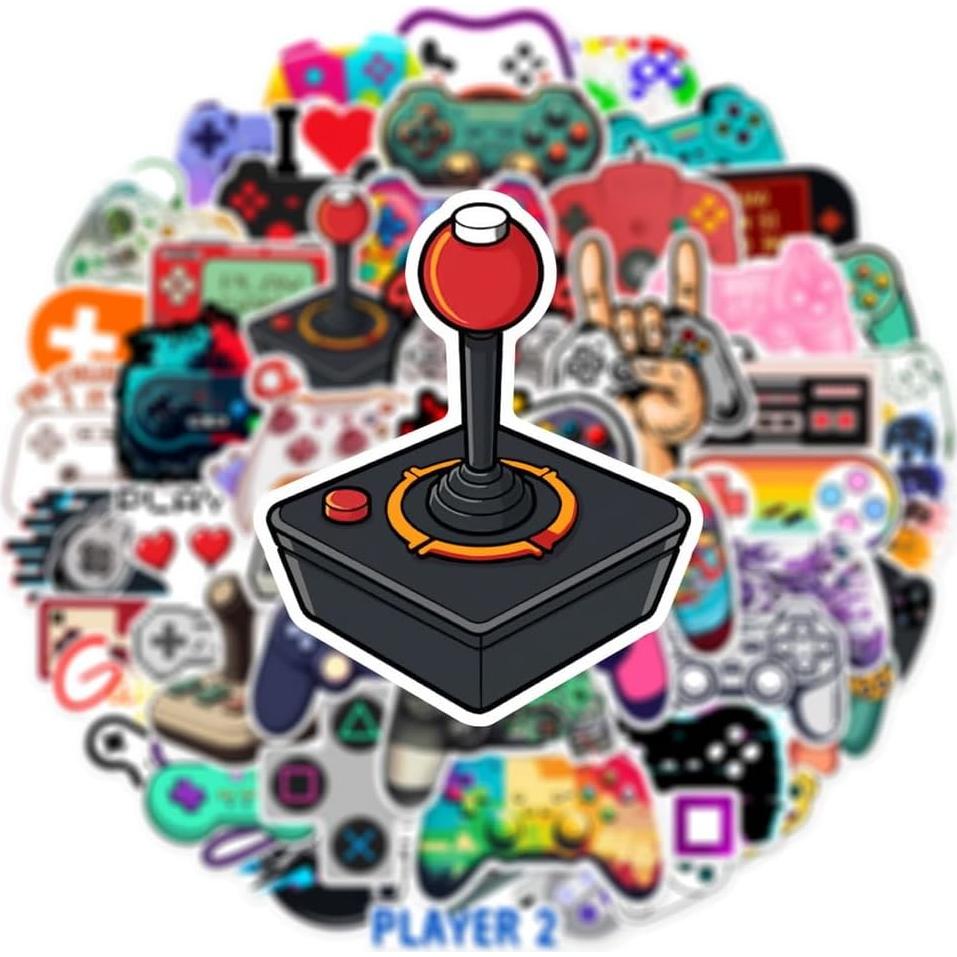 50 Calcomanías de Videojuegos LINBABAFA Impermeables 7.9x6.4cm