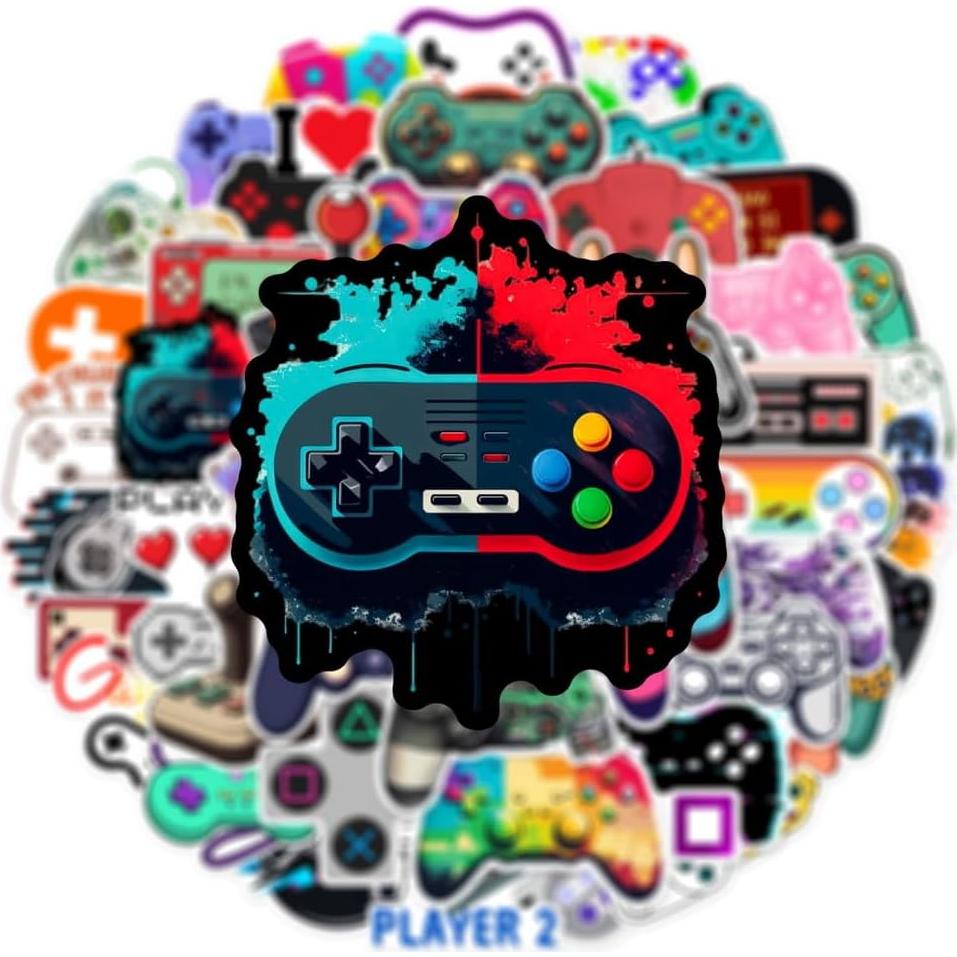50 Calcomanías de Videojuegos LINBABAFA Impermeables 7.9x6.4cm