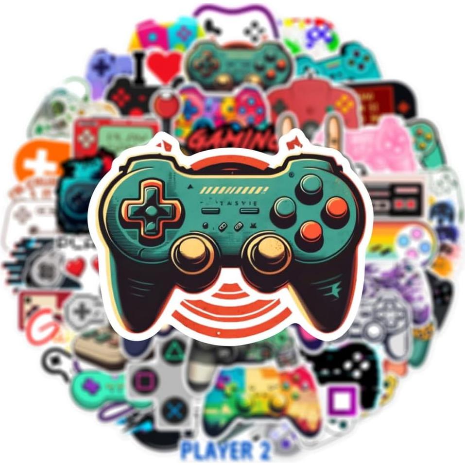 50 Calcomanías de Videojuegos LINBABAFA Impermeables 7.9x6.4cm