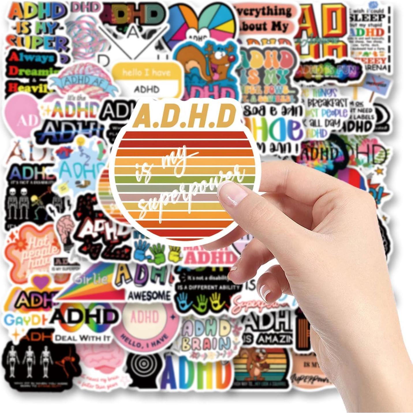 Paquete de 63 Pegatinas JIINGYQ Impermeables para Decorar