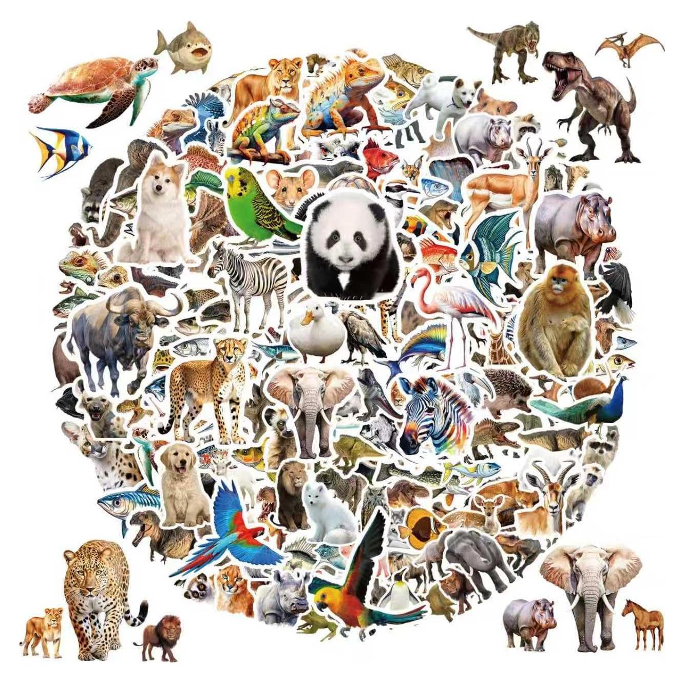 200 Stickers de Animales Kawaii Taeekiy - Vinilo Impermeable