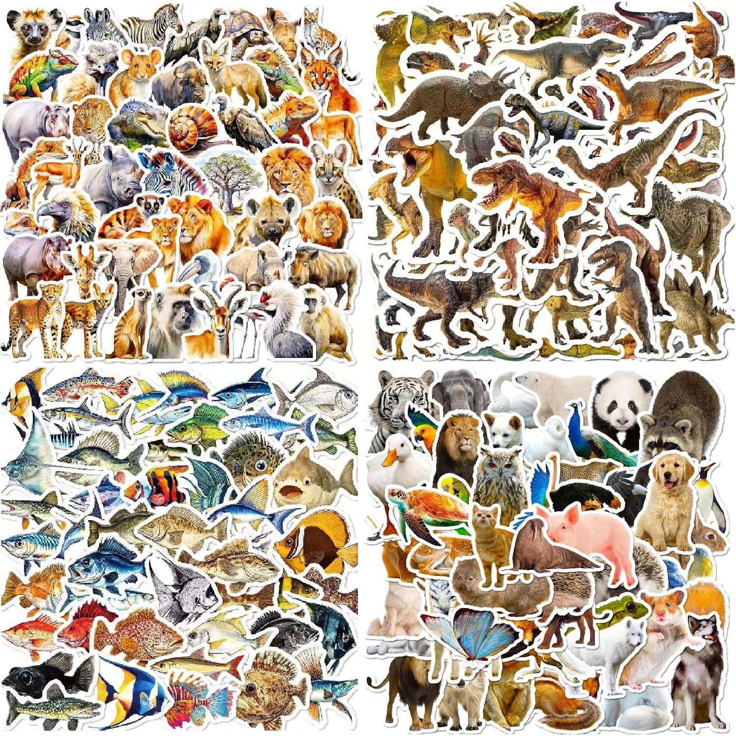 200 Stickers de Animales Kawaii Taeekiy - Vinilo Impermeable