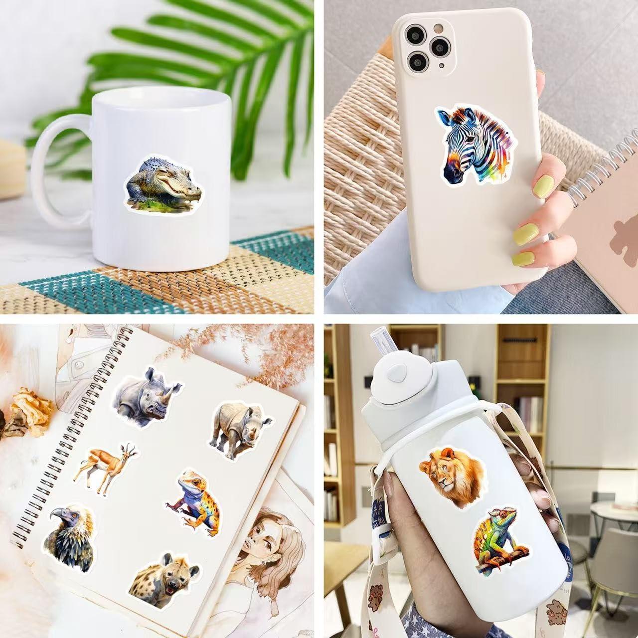 200 Stickers de Animales Kawaii Taeekiy - Vinilo Impermeable