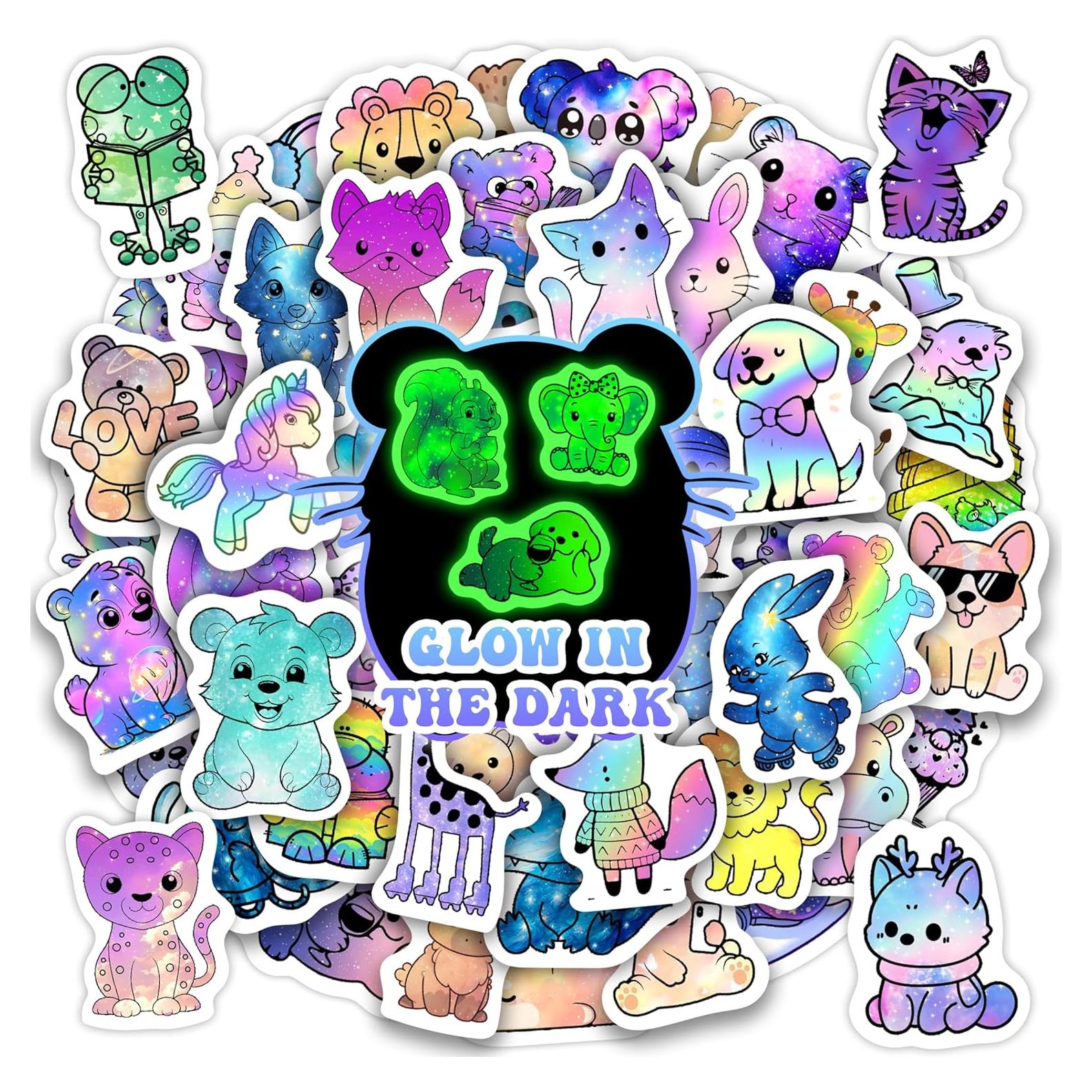 Calcomanías Holográficas Brillantes Robmoda - 70 Pcs Animales