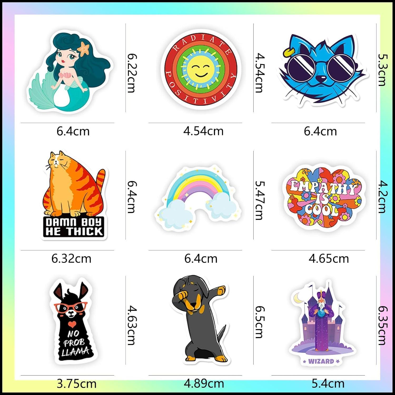 Pegatinas de Caricatura VERKSTAD 200 Pcs Impermeables