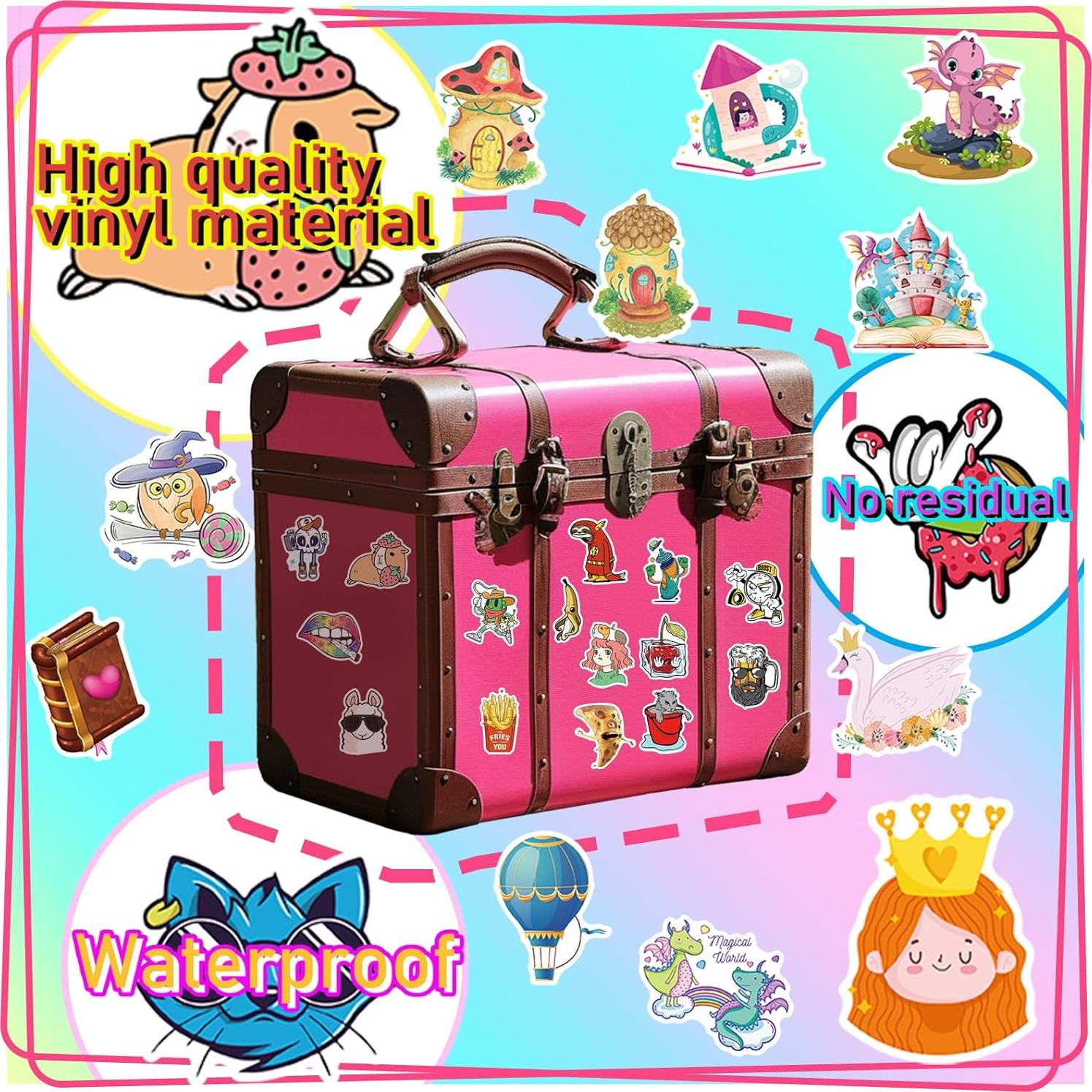 Pegatinas de Caricatura VERKSTAD 200 Pcs Impermeables