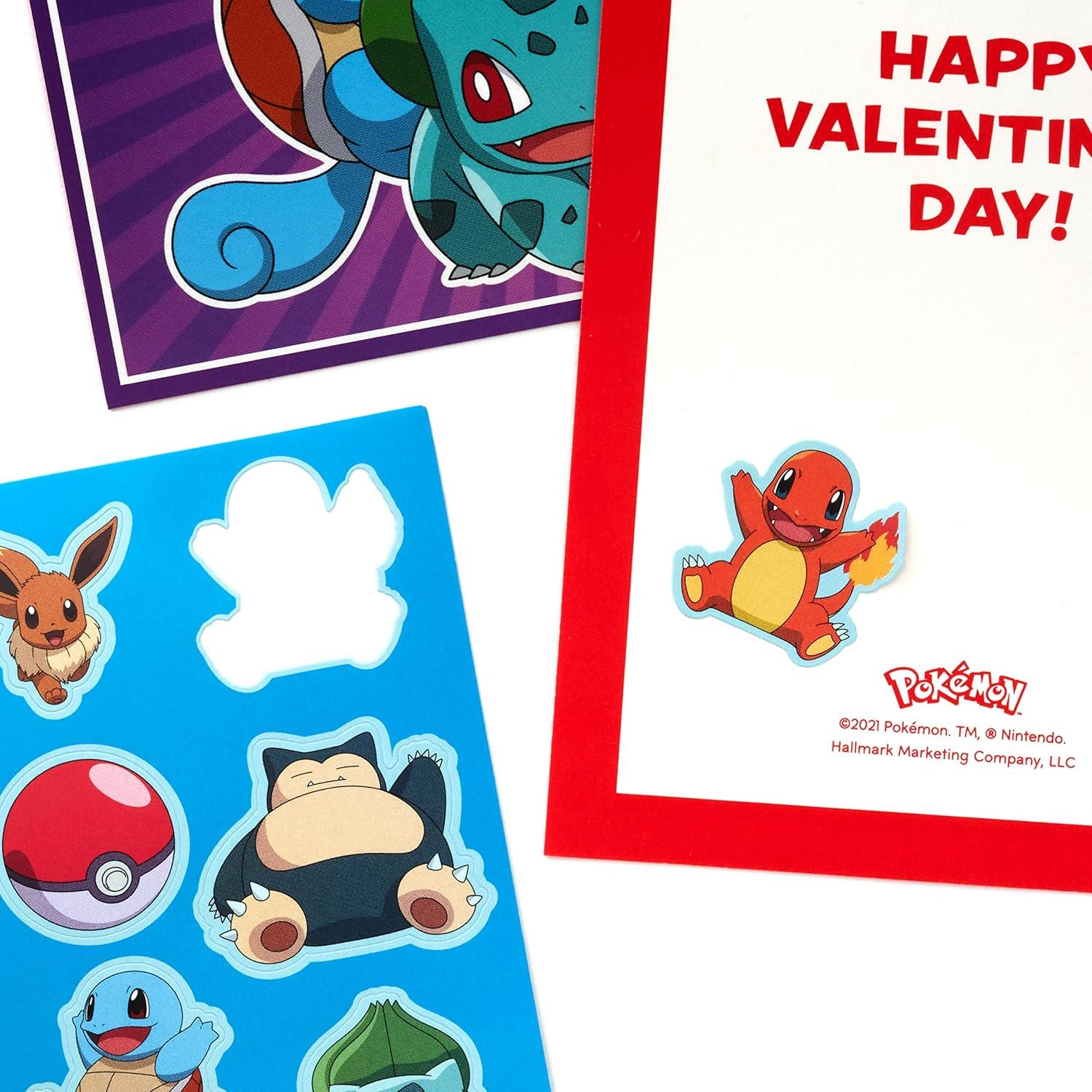Tarjetas y Stickers de San Valentín Pokémon Hallmark - 24 Unidades