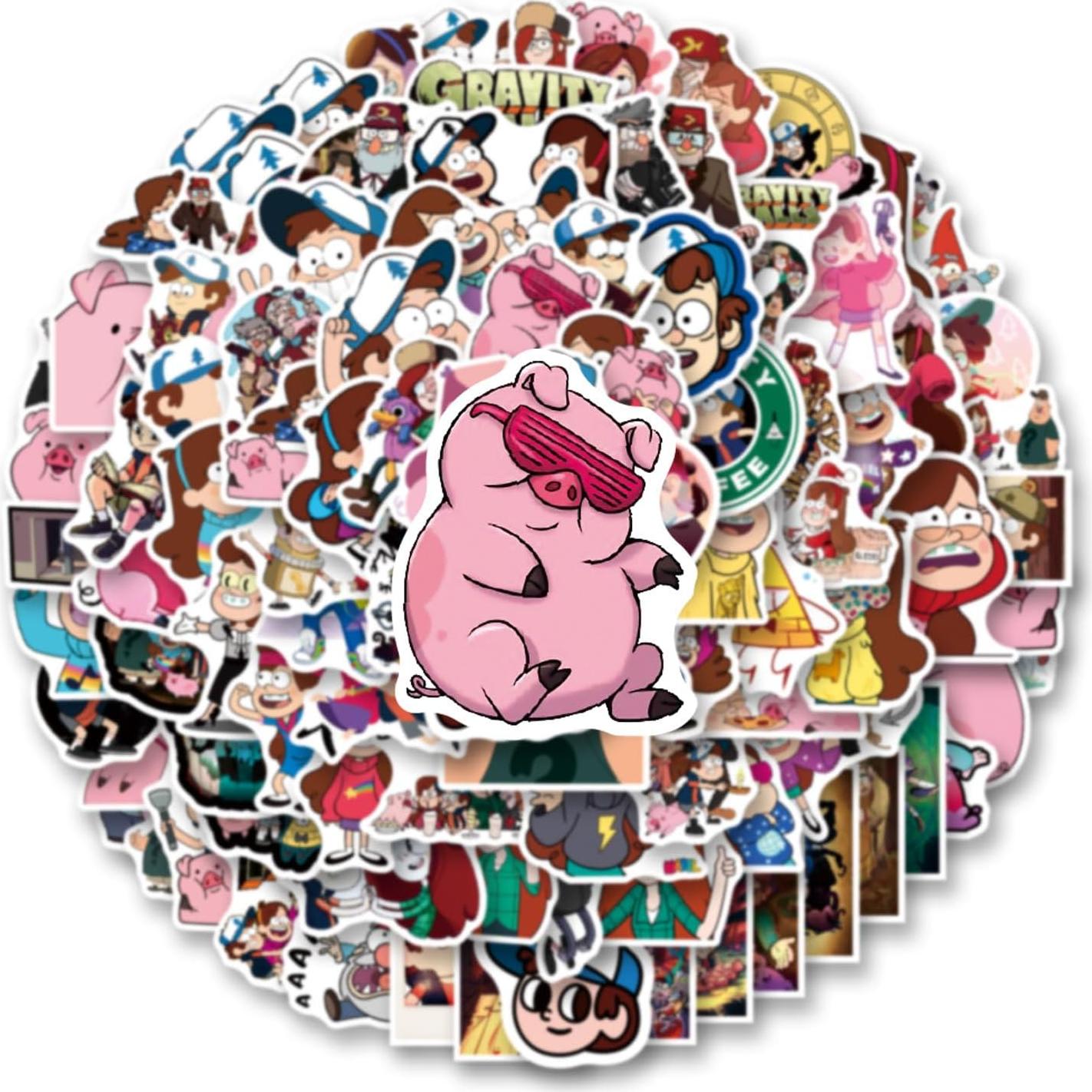 Paquete de 100 pegatinas de vinilo impermeables CEHUIUN