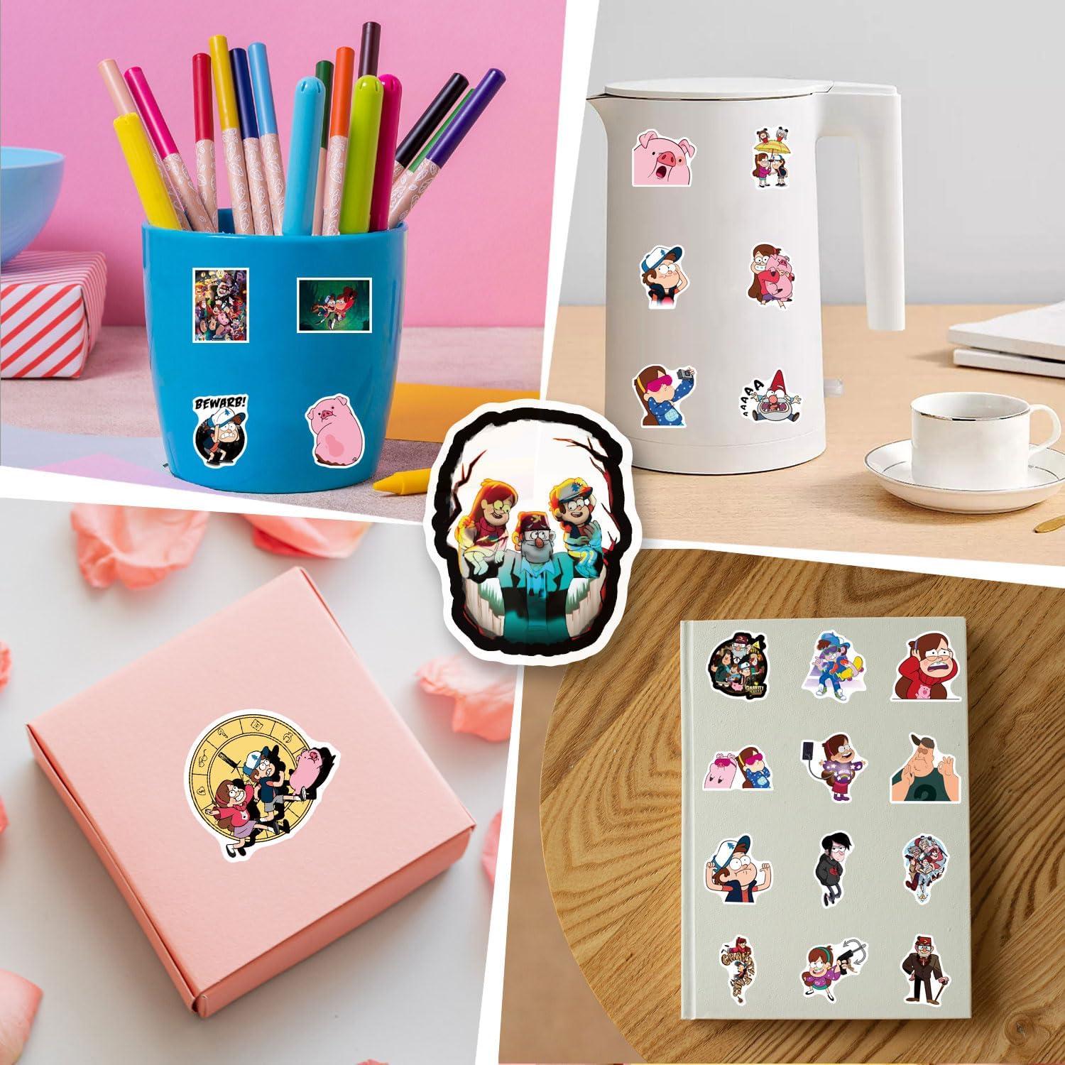 Paquete de 100 pegatinas de vinilo impermeables CEHUIUN