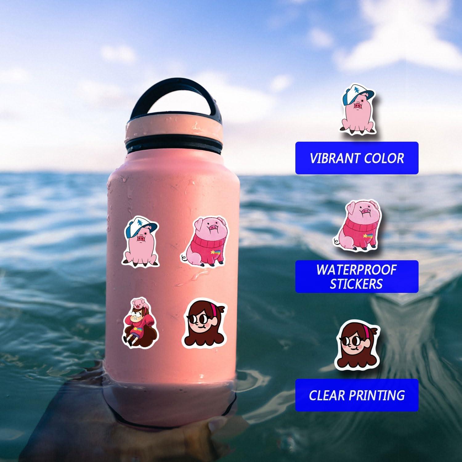 Paquete de 100 pegatinas de vinilo impermeables CEHUIUN