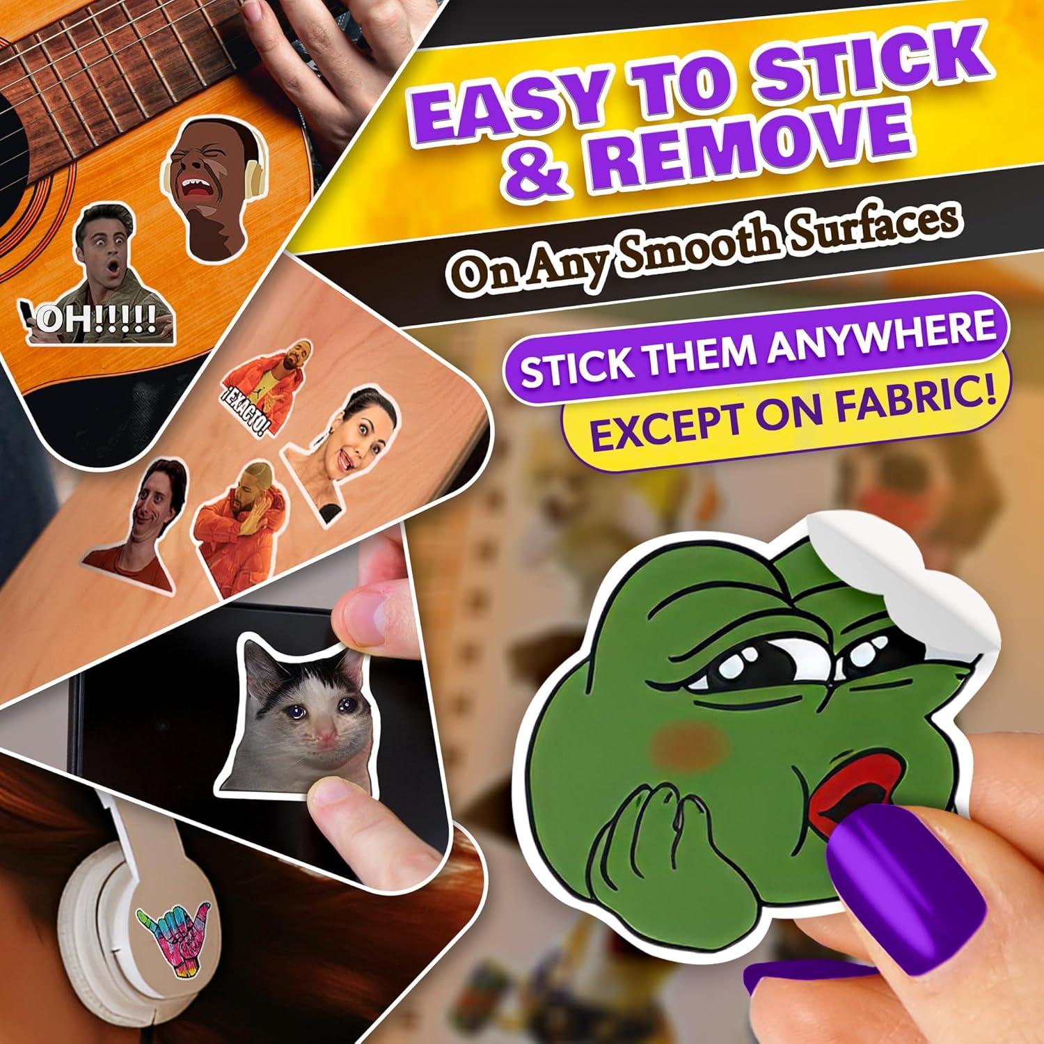 300 Pegatinas de Meme Divertido VIKROM - Impermeables y Únicas