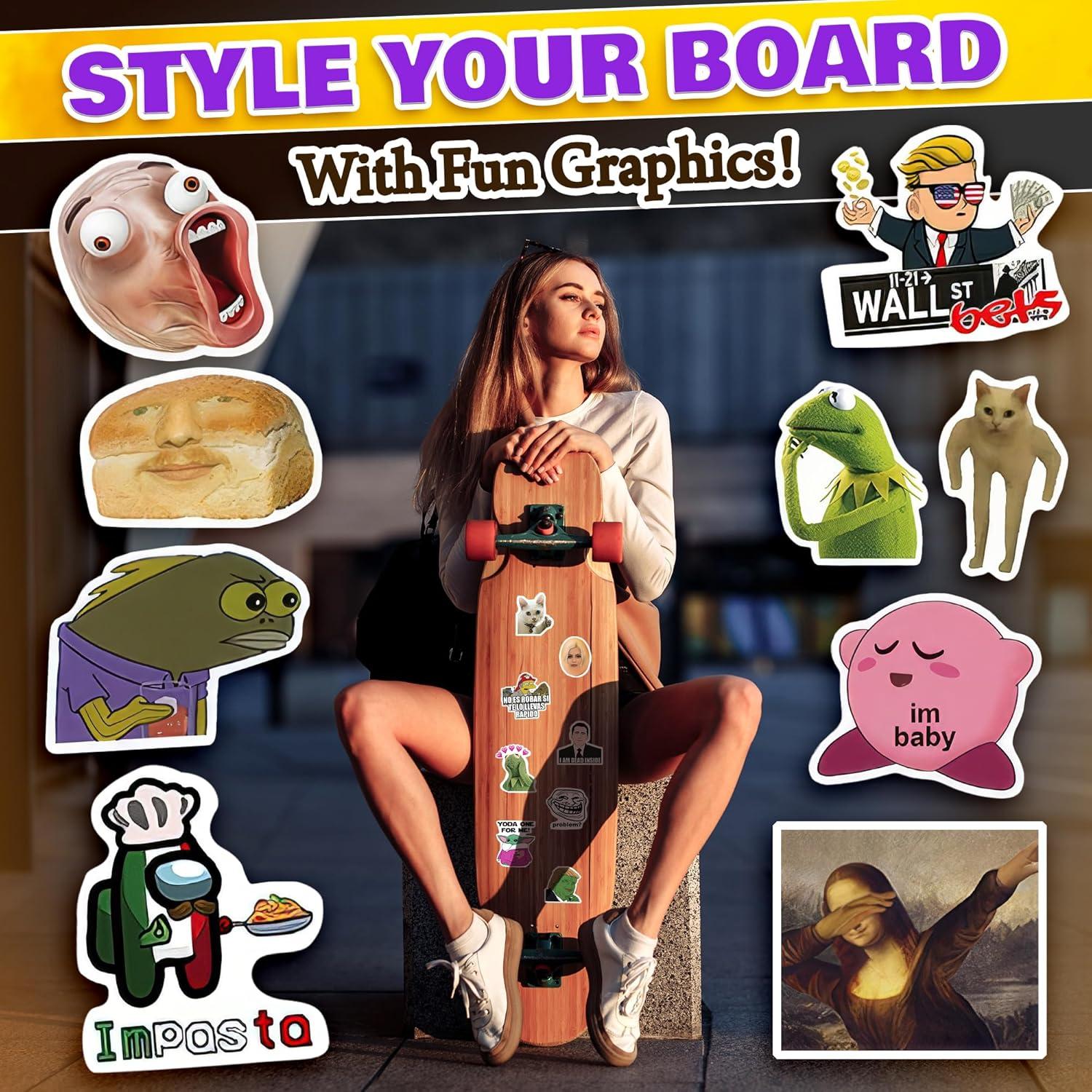 300 Pegatinas de Meme Divertido VIKROM - Impermeables y Únicas