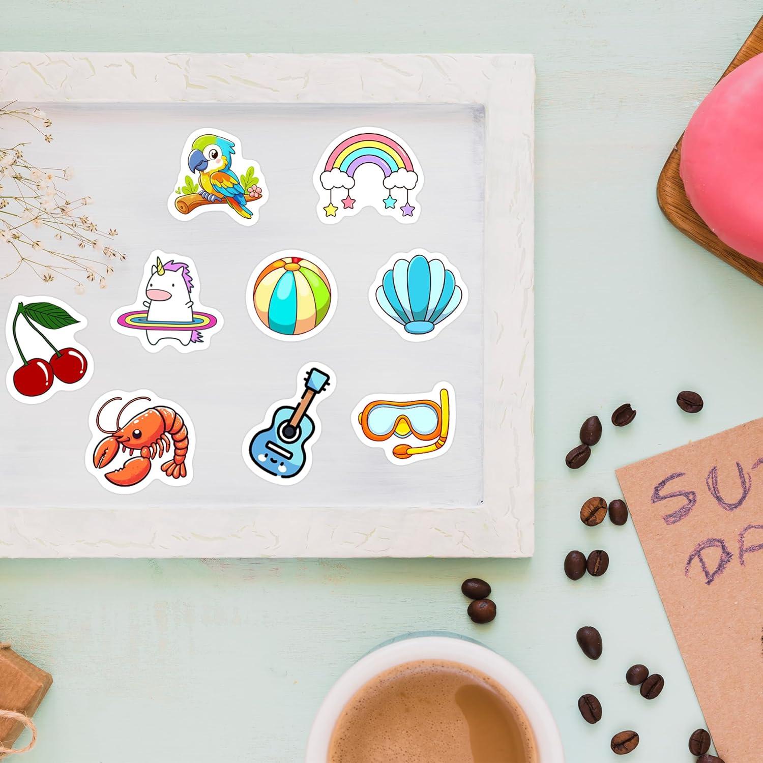 100 Stickers de Caricaturas Lindas Bolcguri - Impermeables