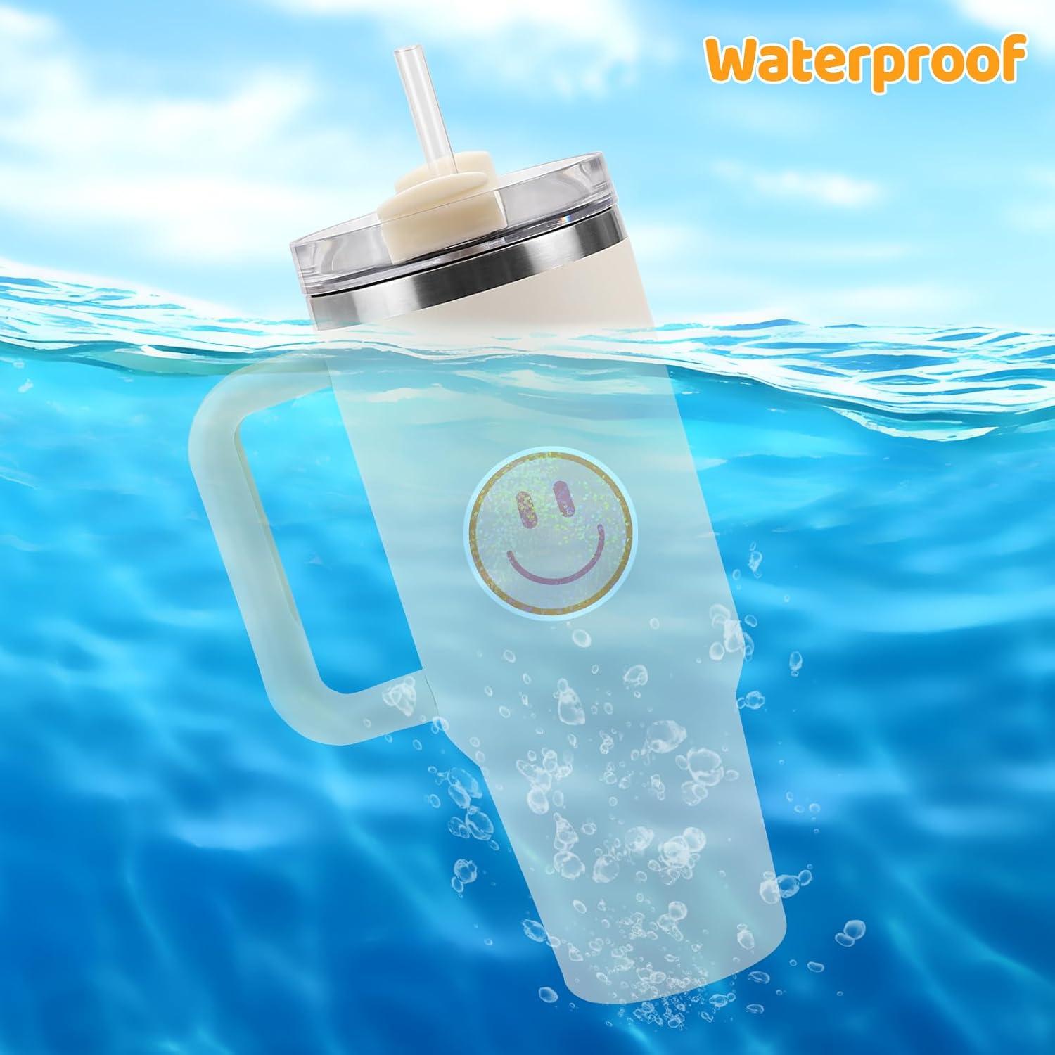 50PCS Pegatinas Brillantes Sonrientes Wercokt - PVC Reutilizables