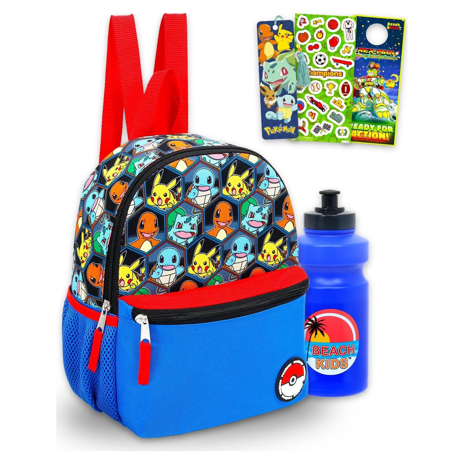 Conjunto Mochila Mini Pokemon Pikachu 30.48 cm + Accesorios