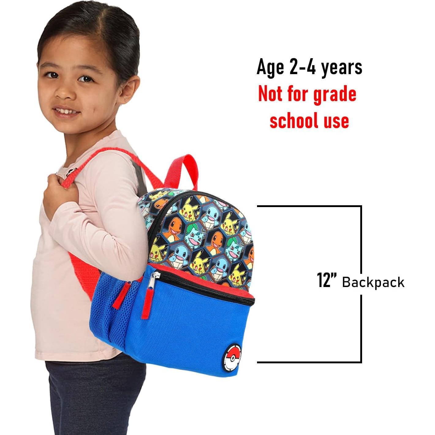 Conjunto Mochila Mini Pokemon Pikachu 30.48 cm + Accesorios