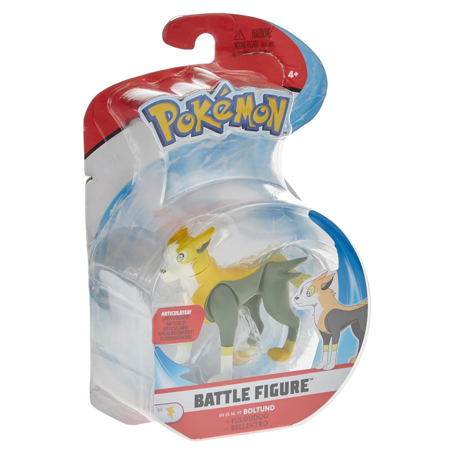 Figuras de Batalla Pokémon Bolthund - Wicked Cool Toys - 10 a 20 cm