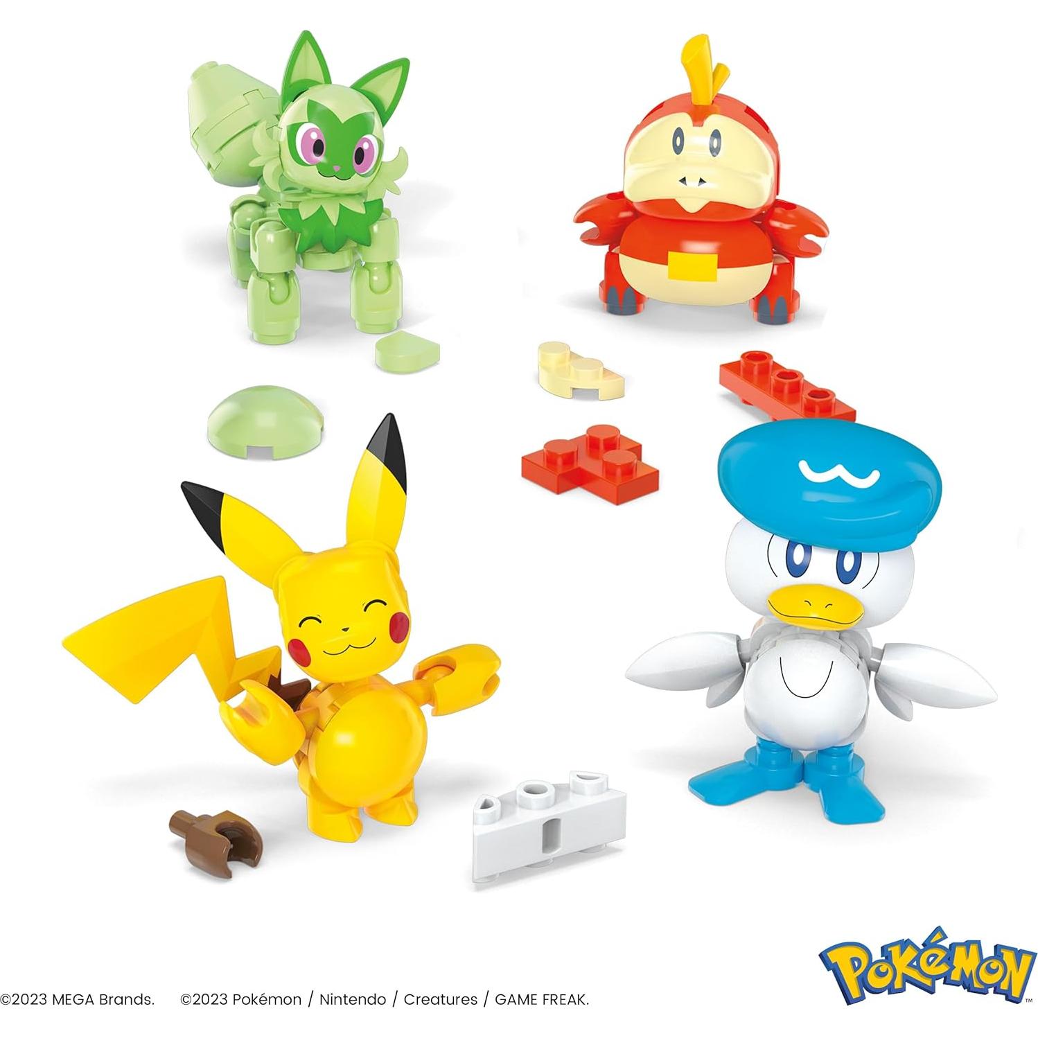 Set de Construcción Pokémon MEGA con 4 Figuras y Poké Ball