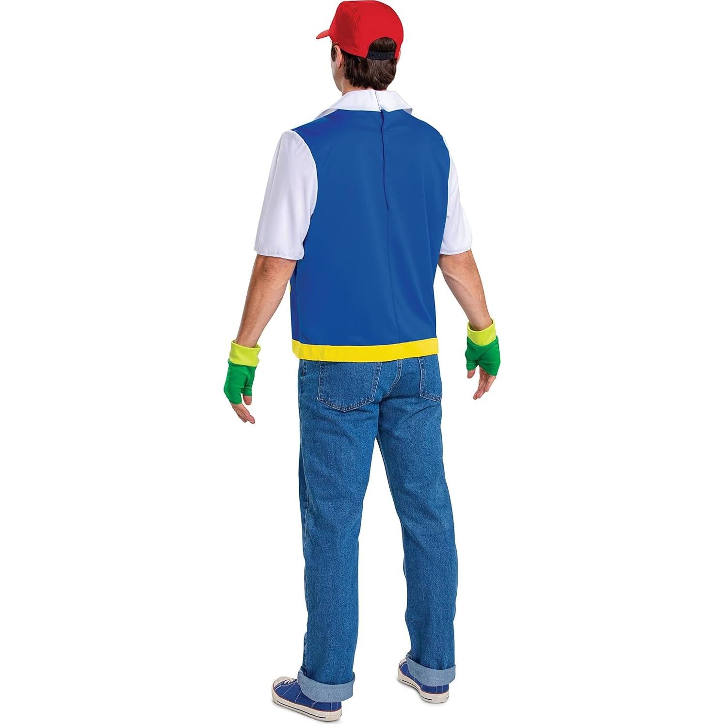 Disfraz oficial unisex adulto Ash Ketchum Pokémon con gorra