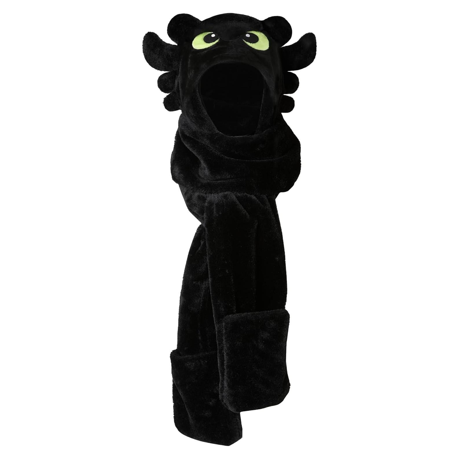 Conjunto Gorro, Bufanda y Guantes Dragón de Felpa 3 en 1