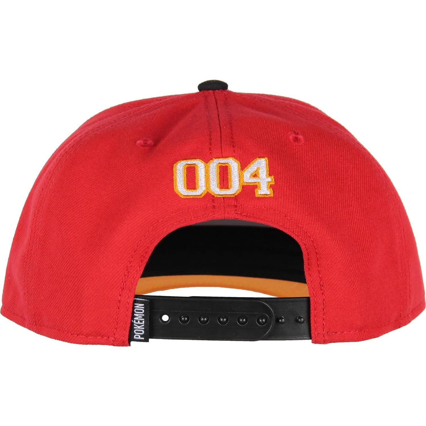 Gorra Snapback Precurvada Bordada Pokemon Unisex Charmander