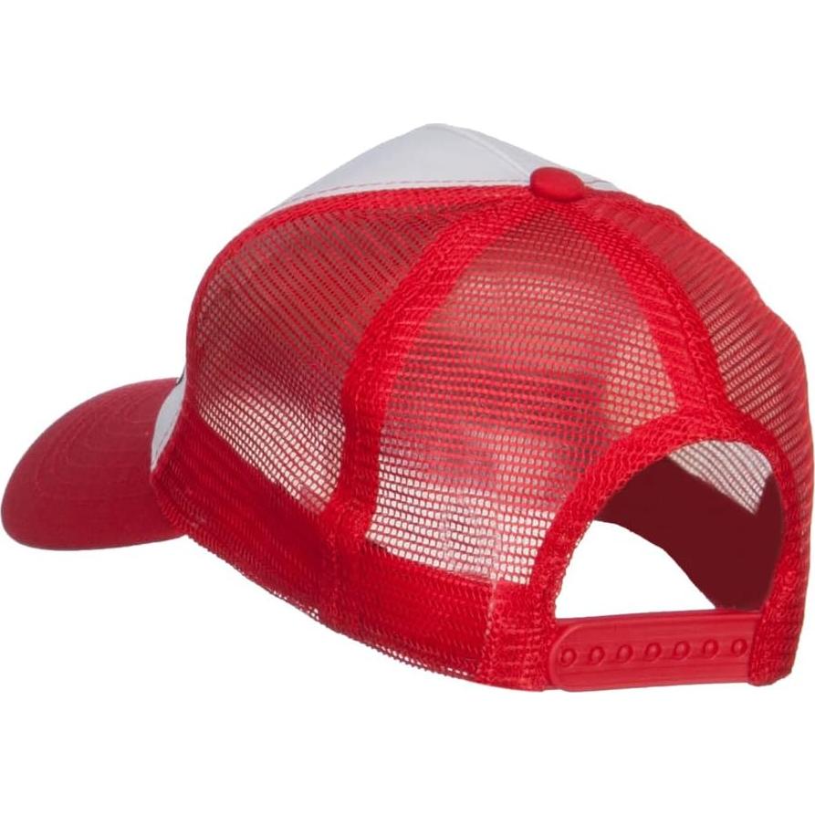 Gorra de Malla Bordada Poke Monster Roja Unisex Talla Única
