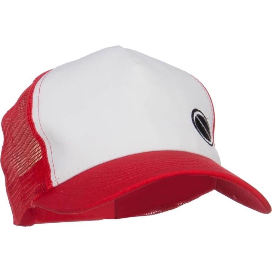 Gorra de Malla Bordada Poke Monster Roja Unisex Talla Única